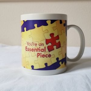 "You're an essential piece" cute uplifting mug.